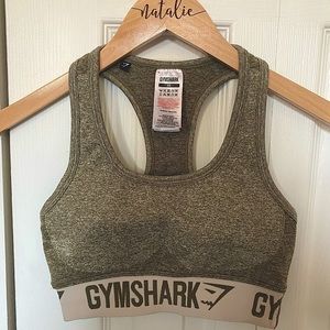 GYMSHARK Flex Sports bra in Khaki